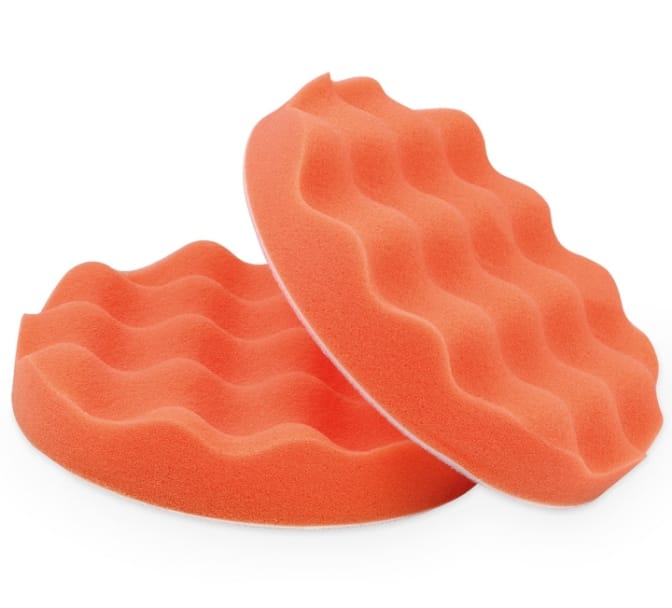 Orange Waffle Foam Polishing Pad