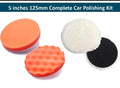5 inch Complete Car Polishing Pad Kit – 4 Piece Set Cutting, Polishing & Finishing Pads