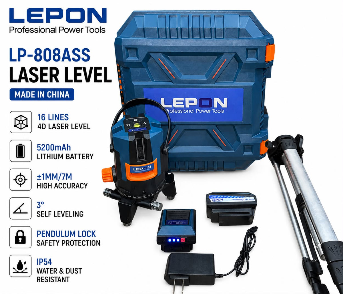 LEPON 4 Line Laser Level With Stand